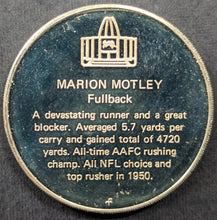 Load image into Gallery viewer, 1972 Marion Motley Pro Football Hall Of Fame Medal Franklin Mint 1 Troy Oz NFL