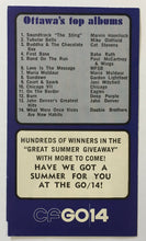 Load image into Gallery viewer, 1974 CFGO14 Radio Survey Chart Ottawa Ontario Top 30 Ray Stevens Marvin Hamlisch