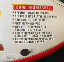Load image into Gallery viewer, Patrick Mahomes Autographed MVP Custom Football Signed Kansas City Chiefs JSA