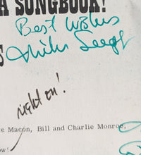 Load image into Gallery viewer, 1964 New Lost City Ramblers Signed Page Mike Seeger John Cohen Tracey Schwarz