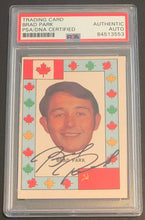 Load image into Gallery viewer, 1972-73 O-Pee-Chee Hockey Team Canada Brad Park Signed Card Auto PSA/DNA