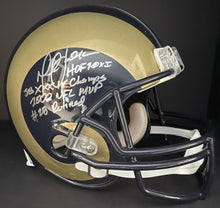 Load image into Gallery viewer, Marshall Faulk Autographed St Louis Rams Football Helmet Signed NFL Fanatics