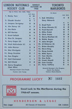 Load image into Gallery viewer, 1966 Maple Leaf Gardens OHA Major Jr A Program Toronto vs London Nationals