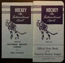 Load image into Gallery viewer, 1963-64 Vintage NHL Hockey Original Rule Book Schedule Statistics Retro