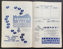 Load image into Gallery viewer, 1951 Maple Leafs Gardens NHL Program Toronto Maple Leafs vs NY Rangers Sid Smith