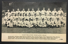 Load image into Gallery viewer, 1945 MLB Baseball Cleveland Indians Team Photo Post Card Facsimile Signatures