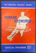 Load image into Gallery viewer, 1949 OHA Major Junior A Hockey Program Guelph Biltmores vs Oshawa Generals