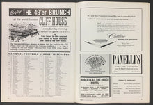 Load image into Gallery viewer, 1958 NFL Football Program San Francisco 49ers v Pittsburgh Steelers Vintage