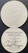 Load image into Gallery viewer, Trent Frayne Famous Sportswriter Signed NHL Hockey Hall Of Fame Guest Card