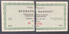 Load image into Gallery viewer, 1971 Beggars Banquet Concert Ticket Toronto Black Sabbath Yes Three Dog Night