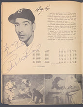 Load image into Gallery viewer, 1952 Brooklyn Dodgers MLB Yearbook Autographed x8 Kiner Foley Bavasi + JSA LOA