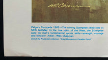 Load image into Gallery viewer, 1962 50th Anniversary Calgary Stampede Canada Vintage Print Wes Chapman Artist