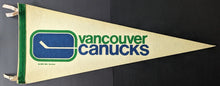 Load image into Gallery viewer, 1970 Inaugural Season Vancouver Canucks NHL Hockey Pennant Vintage 30"