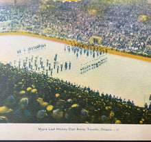 Load image into Gallery viewer, 1931 Toronto Maple Leaf Gardens Opening NHL Game Print Colorized Image Card