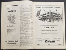 Load image into Gallery viewer, 1951 Maple Leaf Gardens NHL Program Leafs Rangers Signed Lineup John McCormack
