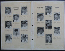 Load image into Gallery viewer, 1929 World Series Lineup Page From Wrigley Field Program Philadelphia vs Chicago