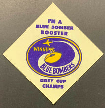 Load image into Gallery viewer, 1962 Winnipeg Blue Bombers CFL Grey Cup Champions Rare Unused Sticker Decal