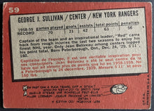 Load image into Gallery viewer, 1959-60 Topps #59 George Sullivan New York Rangers NHL Hockey Card