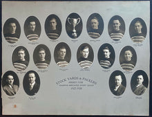 Load image into Gallery viewer, 1927-28 Cabinet Photo Stock Yards + Packers Hockey Club Aikenhead Cup Champions