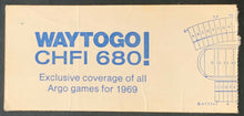 Load image into Gallery viewer, 1969 CFL Football Playoff Ticket CNE Stadium Argos vs Hamilton Tiger Cats