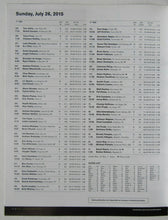 Load image into Gallery viewer, 2015 Glen Abbey Canadian Open Golf Tournament Program Sunday Pairing - Jason Day