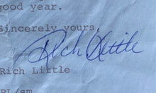 Load image into Gallery viewer, Rich Little Signed Note Index Card Autographed Comedian Voice Actor JSA
