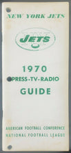 Load image into Gallery viewer, 1970 New York Jets Press, TV / Radio Guide Namath Defending Superbowl Champion
