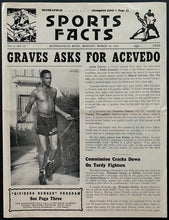 Load image into Gallery viewer, 1948 Vintage Sports Facts Boxing Magazine Featuring Acevedo Graves Fight