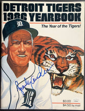 Load image into Gallery viewer, 1986 Detroit Tigers Sparky Anderson Autographed Signed Yearbook MLB Baseball VTG