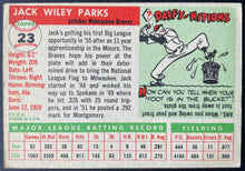 Load image into Gallery viewer, 1955 Topps Baseball #23 Jack Parks Milwaukee Braves Vintage MLB Card