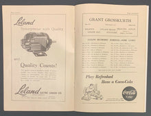 Load image into Gallery viewer, 1949 OHA Major Junior A Hockey Program Guelph Biltmores vs Oshawa Generals