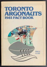 Load image into Gallery viewer, 1981 Toronto Argonauts CFL Football Fact Book Media Guide Vintage Publication