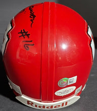 Load image into Gallery viewer, Len Dawson Kansas City Chiefs Autographed NFL Riddell Mini-Helmet Signed JSA