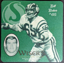 Load image into Gallery viewer, 6 Saskatchewan Roughriders Wisers Premium Drink Coasters Bill Baker CFL Football
