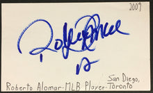 Load image into Gallery viewer, Roberto Alomar Signed Index Card Toronto Blue Jays MLB Baseball Vintage Auto JSA