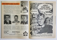 Load image into Gallery viewer, 1967 Maple Leaf Gardens Terry Sawchuk 99th Shutout Game Program Armstrong Howe
