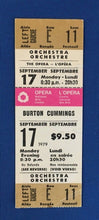 Load image into Gallery viewer, 1979 Burton Cummings Concert Ticket National Arts Centre Ottawa Canada Vintage