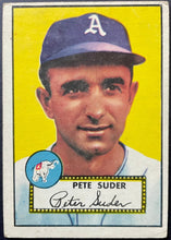 Load image into Gallery viewer, 1952 Topps Baseball #256 Pete Suder MLB Card Philadelphia Athletics 5th Series