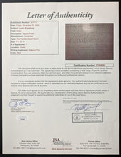 Load image into Gallery viewer, 1961 Louis Armstrong Autographed Fold Out Card Satchmo Signed Musician LOA JSA