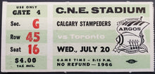 Load image into Gallery viewer, 1966 C.N.E. Stadium Calgary Stampeders vs Toronto Argonauts CFL Football Ticket