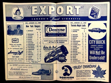 Load image into Gallery viewer, 1959 Maple Leaf Gardens NHL Hockey Program VTG Leafs vs Rangers Bert Olmstead