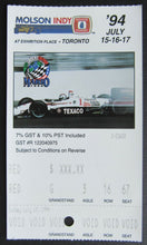 Load image into Gallery viewer, 1994 Exhibition Place Molson Honda Indy Race Ticket + Suite Pass Vintage Racing