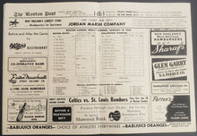 Load image into Gallery viewer, 1949 Boston Garden NBA Program Philadelphia Warriors vs Celtics Newton + Waltham