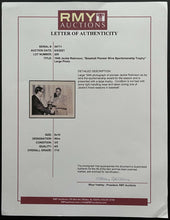 Load image into Gallery viewer, 1949 Vintage MLB Baseball Press Photo Jackie Robinson Benny Leonard Award LOA