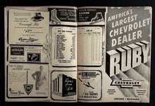 Load image into Gallery viewer, 1949 Chicago Stadium Hockey Program New York Rangers vs Chicago Blackhawks NHL