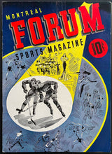 Load image into Gallery viewer, 1943 Montreal Forum NHL Hockey Program Canadiens vs Toronto Maple Leafs O'Connor