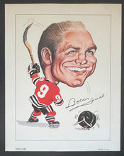 Load image into Gallery viewer, 1970s Bobby Hull Sporticatures R.Pelkowski Chicago Blackhawks NHL Vintage HOF