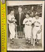 Load image into Gallery viewer, 1948 Vintage Baseball Photo Ted Williams Phil Rizzuto John Pesky Red Sox Yankees