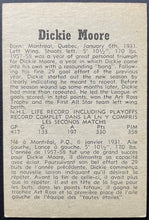 Load image into Gallery viewer, 1958-59 Parkhurst Hockey Dickie Moore #8 Montreal Canadiens Vintage NHL