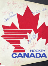 Load image into Gallery viewer, 1983 Team Canada Autographed x22 Pennant Signed Hockey NHL HOF Vintage JSA